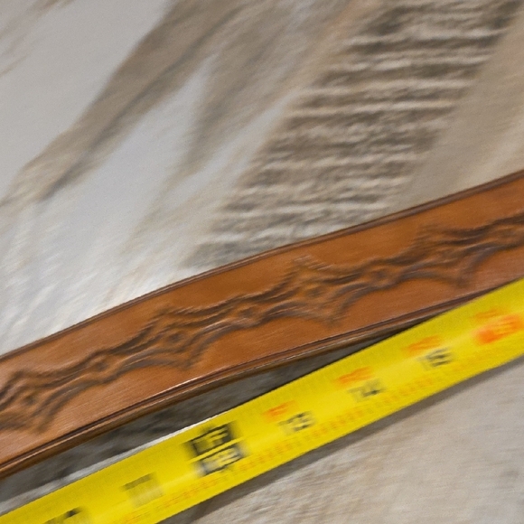 Rainbow Trout Fisherman Vintage Wood Buckle Belt - Picture 3 of 7